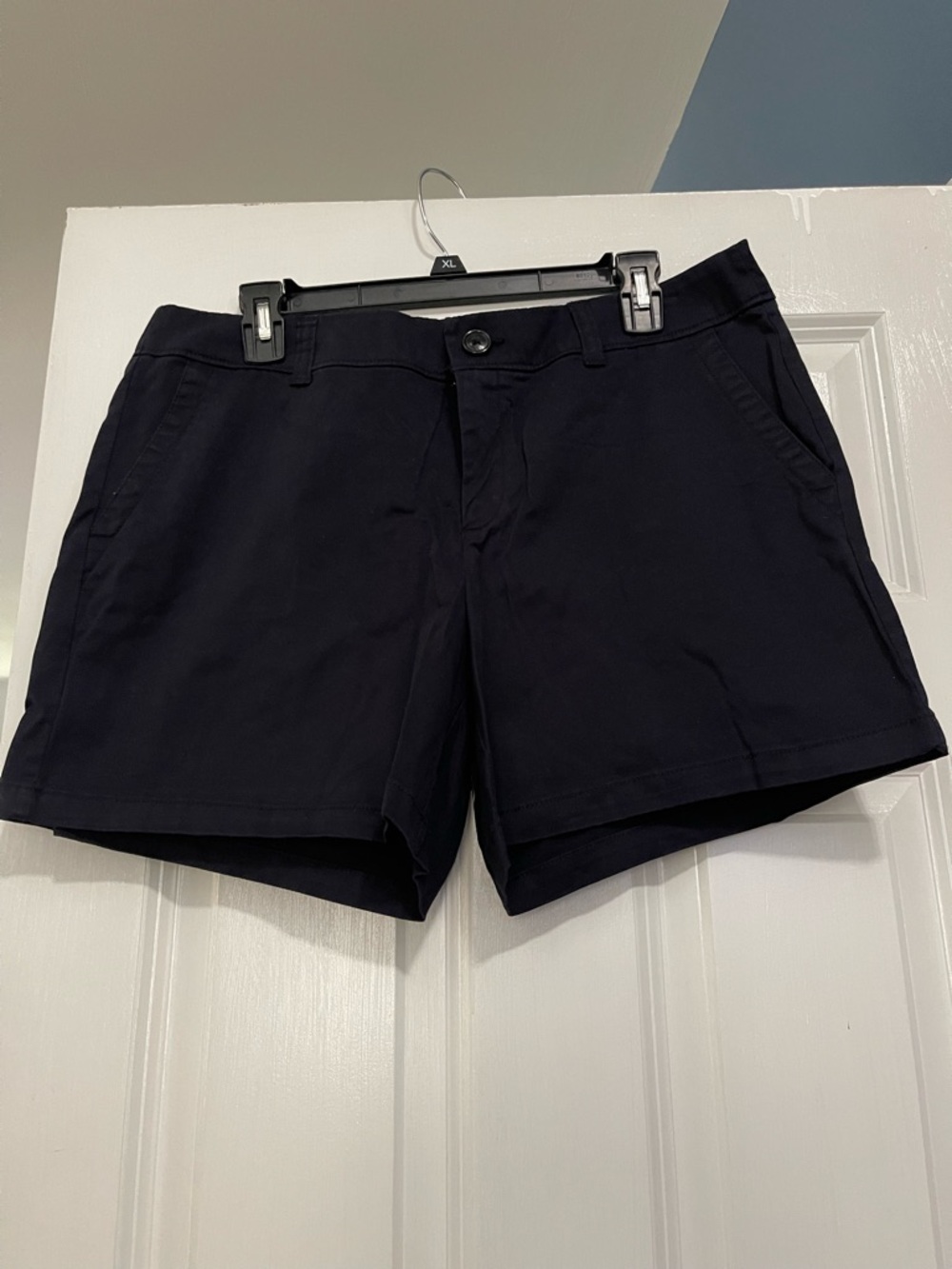 Liz Claiborne Navy Casual Cotton Blend Shorts